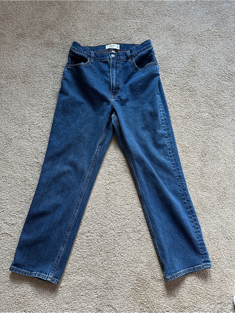 Abercrombie & Fitch ultra high rise ankle straight jeans curve love fit